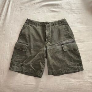 Wrangler Men's Green and Khaki Shorts